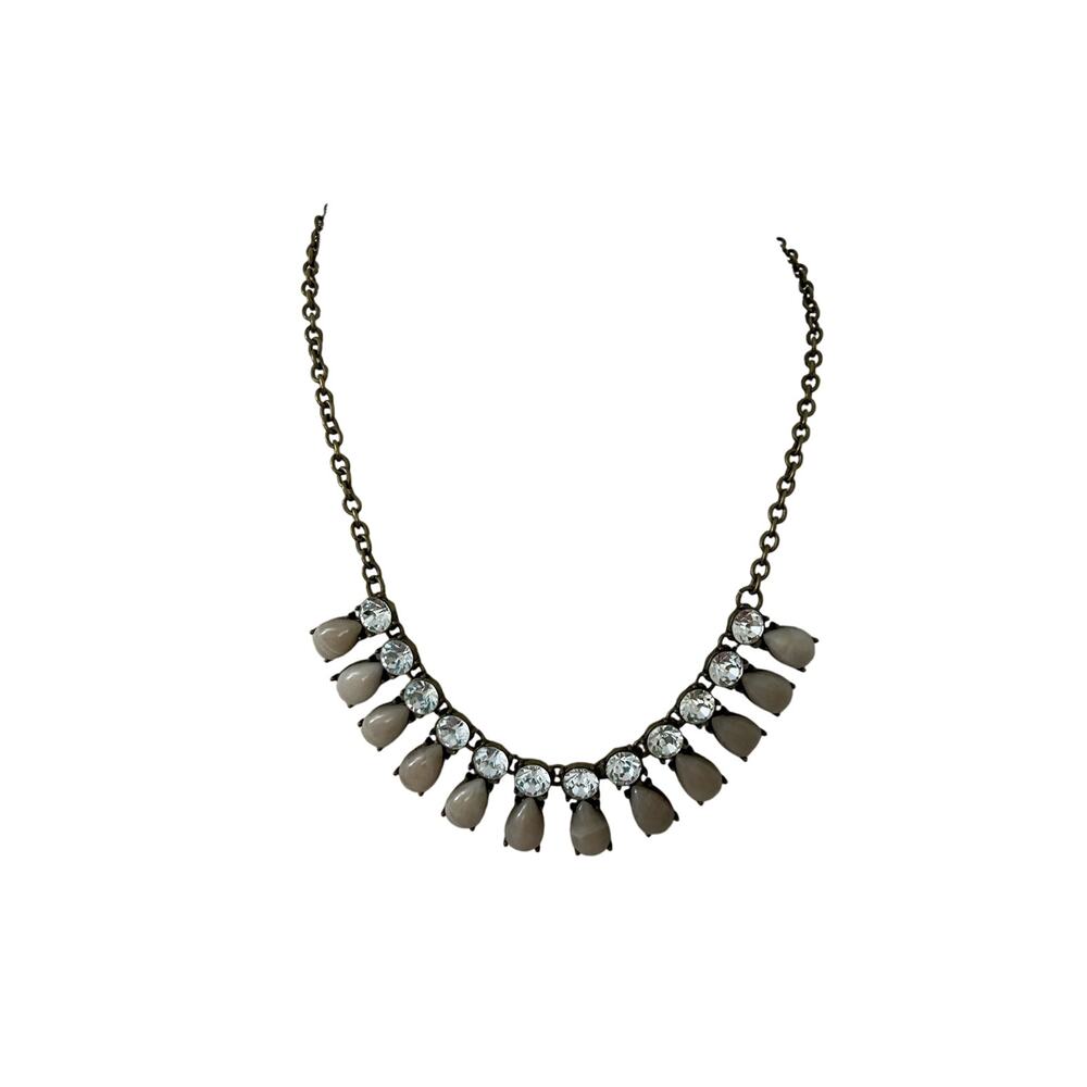 Loft rhinestone bib necklace